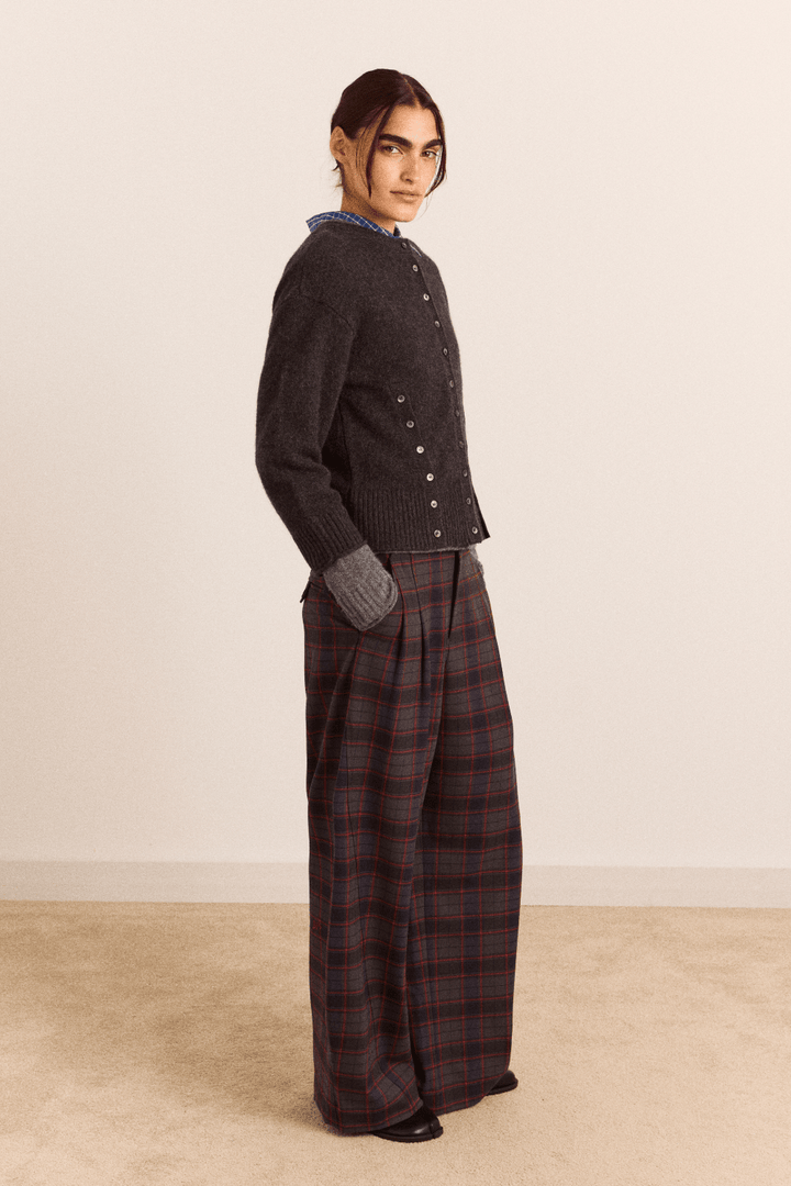 Damson Madder - Haisley Trouser in Sirius Check - Kalifornia Jean Bar