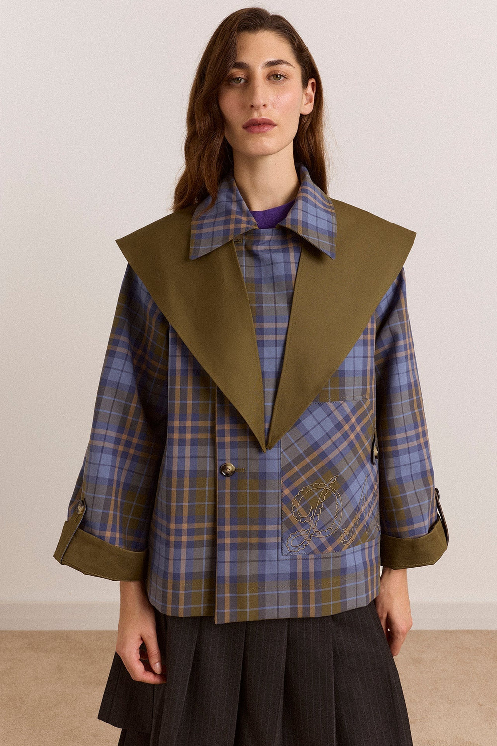 Damson Madder - Jerry Crop Olive Trench Coat - Kalifornia Jean Bar