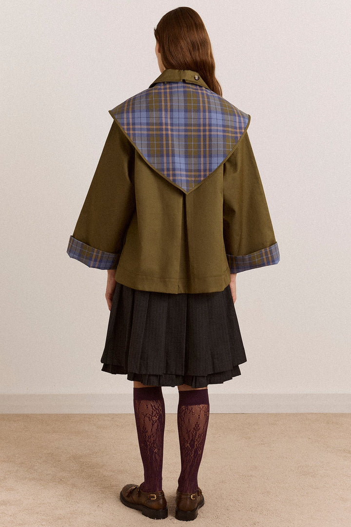 Damson Madder - Jerry Crop Olive Trench Coat - Kalifornia Jean Bar