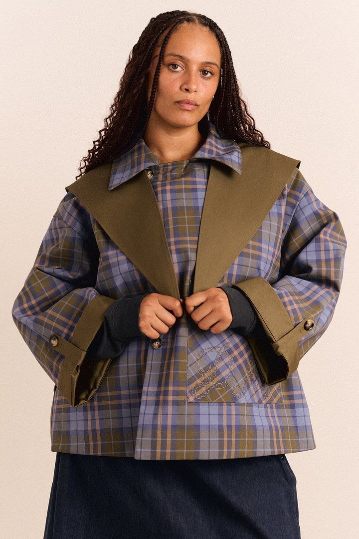 Damson Madder - Jerry Crop Olive Trench Coat - Kalifornia Jean Bar