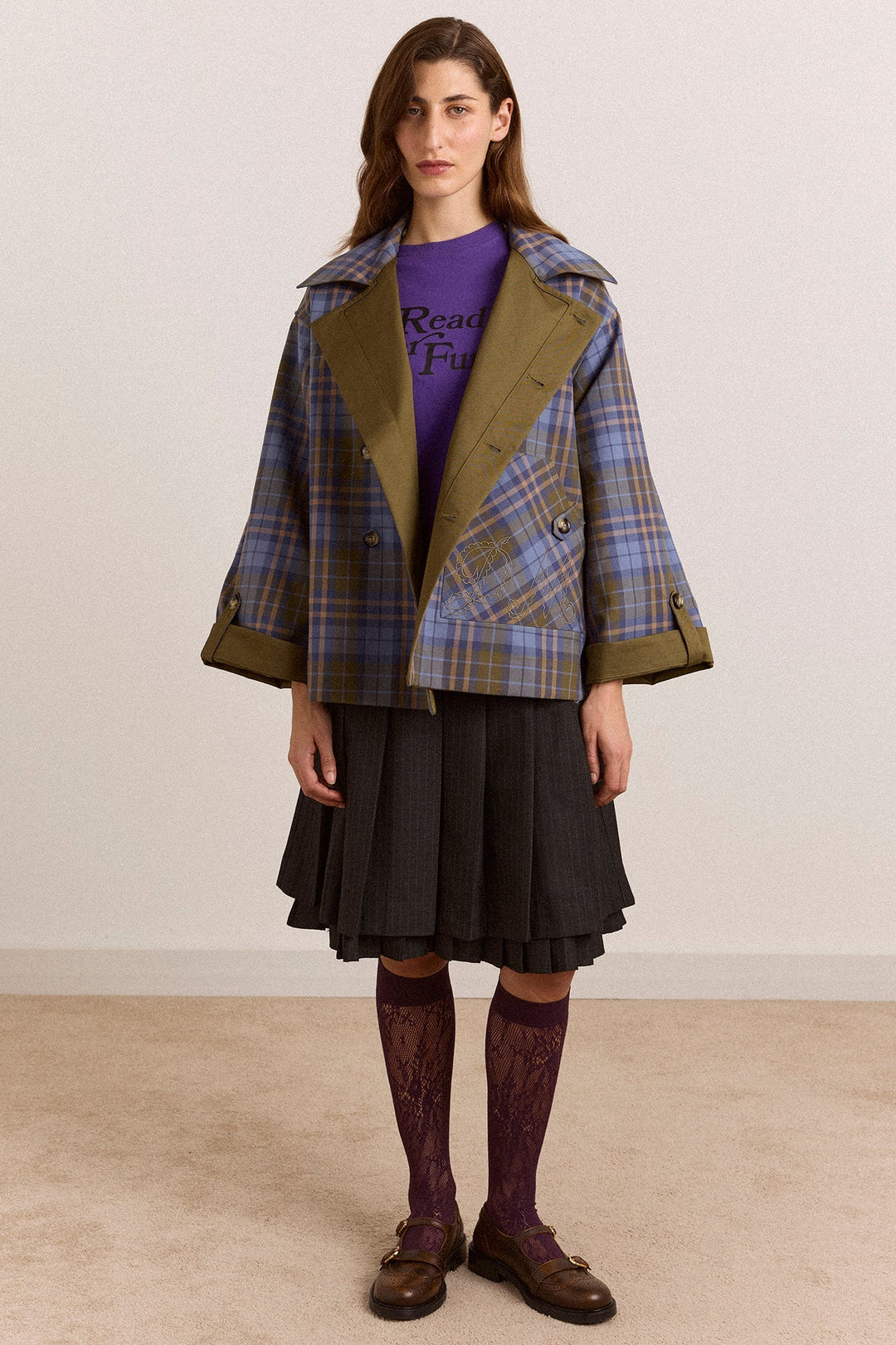 Damson Madder - Jerry Crop Olive Trench Coat - Kalifornia Jean Bar