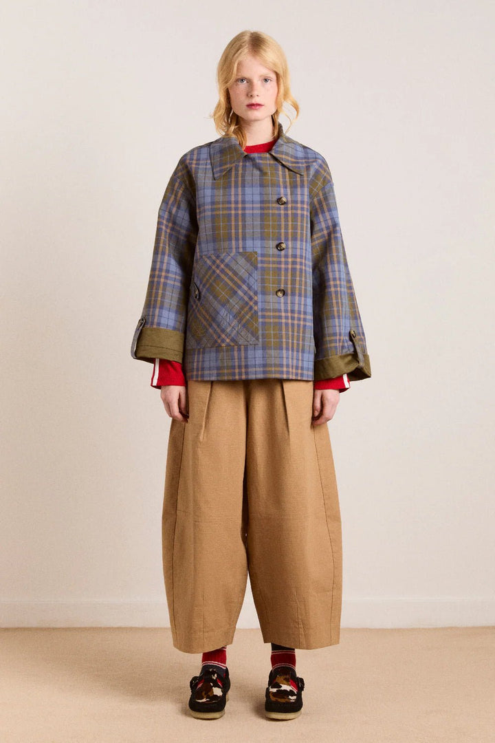 Damson Madder - Jerry Reversible Crop Trench Coat Olive - Kalifornia Jean Bar