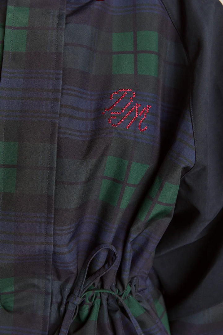 Damson Madder - Liu Raincoat in Navy Check - Kalifornia Jean Bar