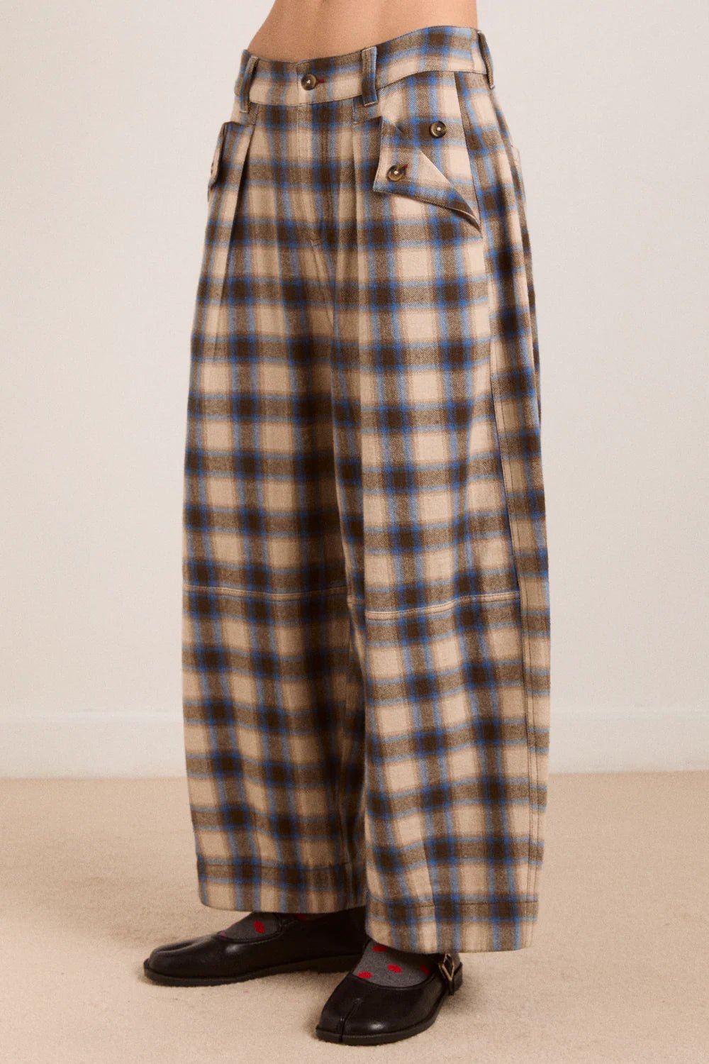 Damson Madder - Mara Trouser Multi Brushed Check - Kalifornia Jean Bar