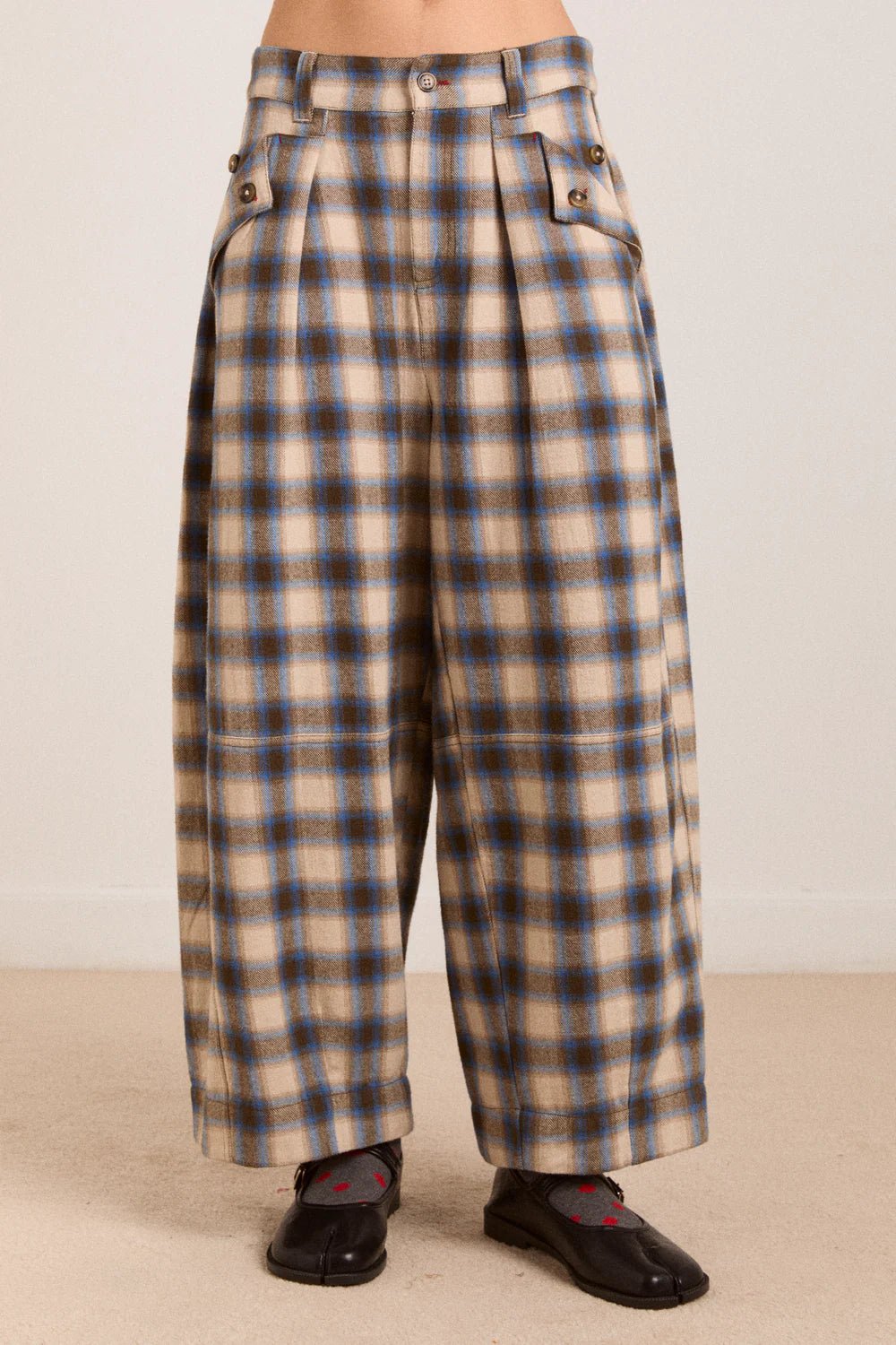 Damson Madder - Mara Trouser Multi Brushed Check - Kalifornia Jean Bar