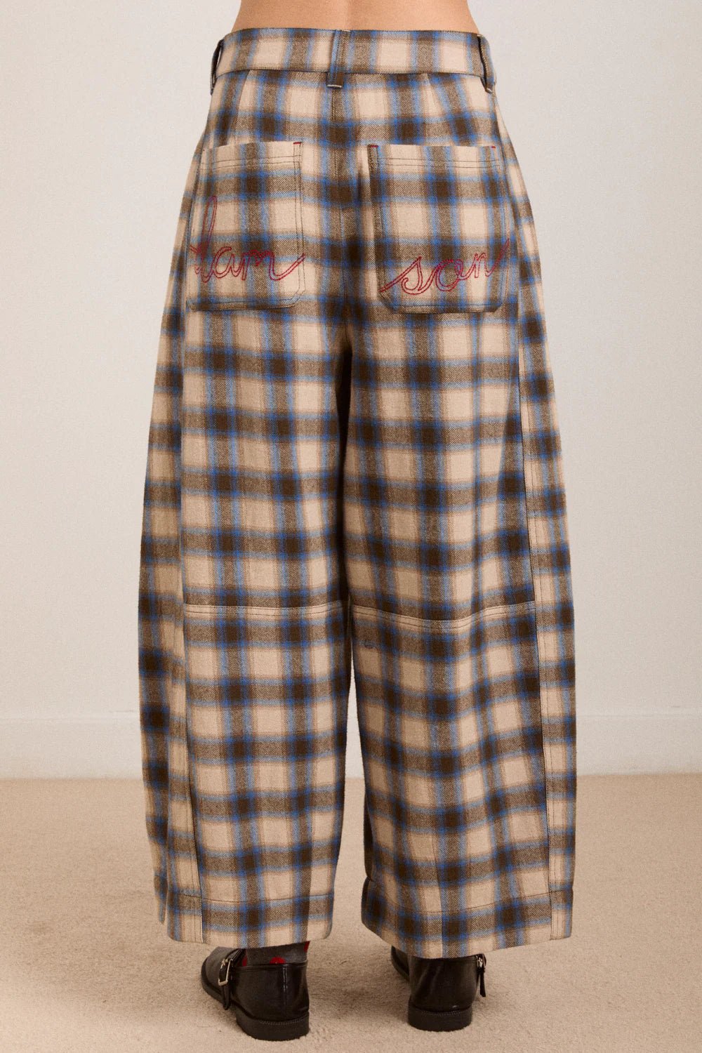 Damson Madder - Mara Trouser Multi Brushed Check - Kalifornia Jean Bar
