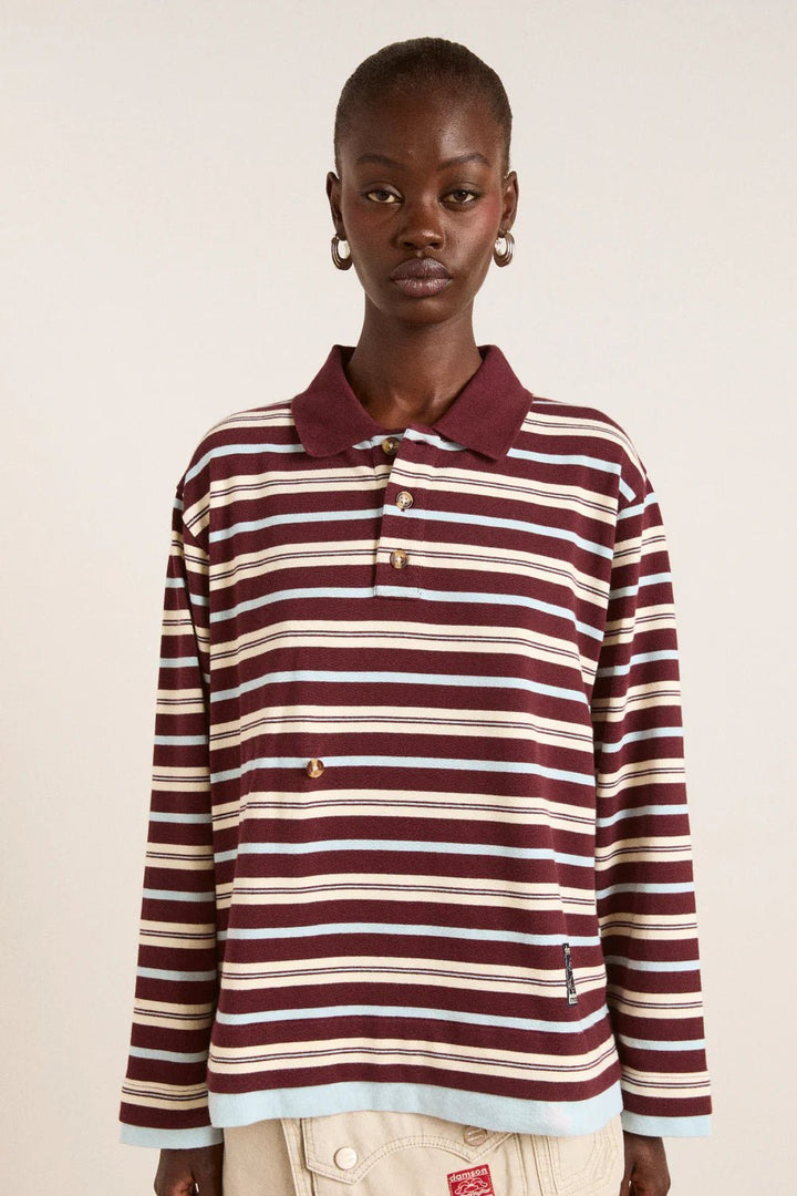 Damson Madder - Noah Rugby Chocolate Stripe - Kalifornia Jean Bar