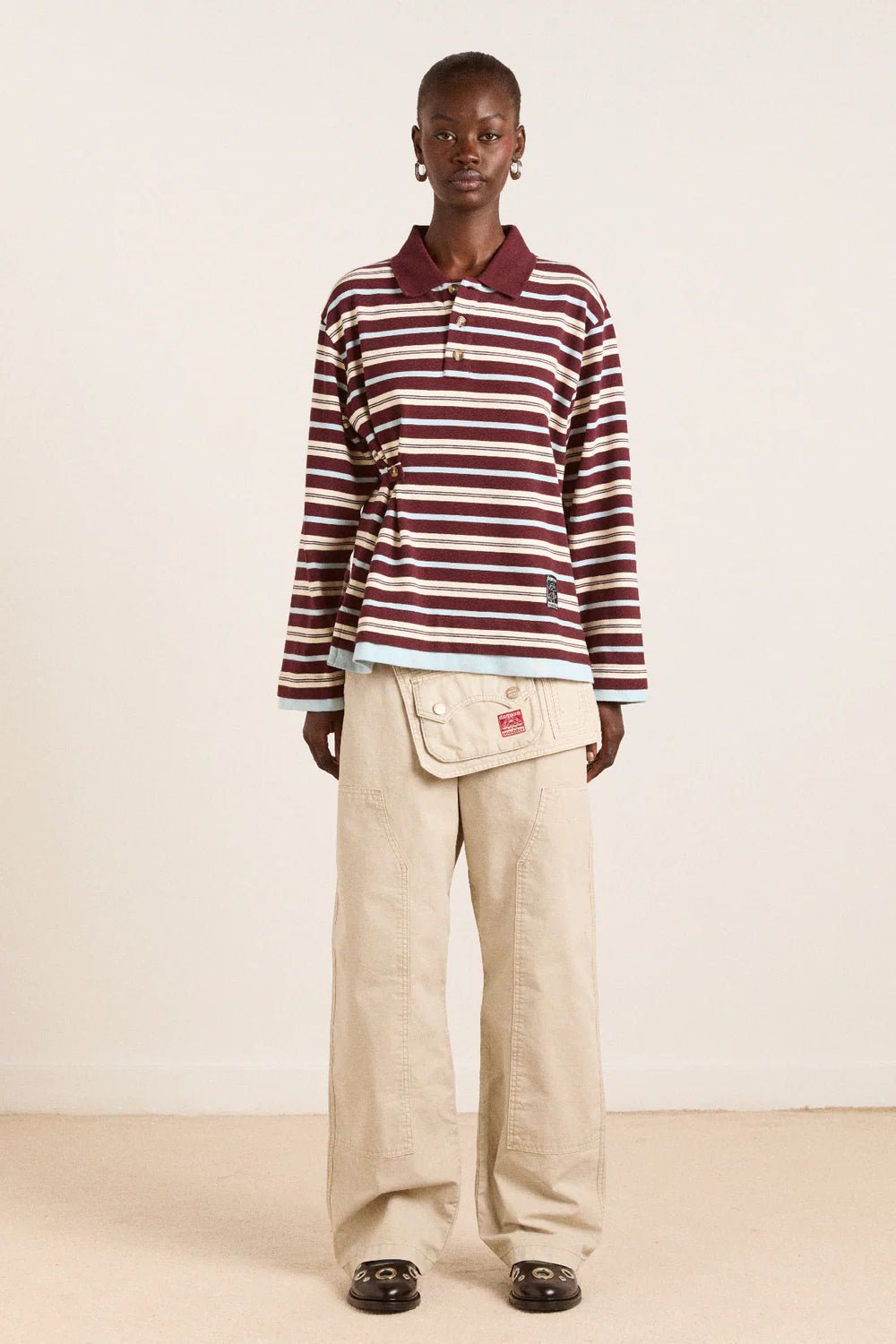 Damson Madder - Noah Rugby Chocolate Stripe - Kalifornia Jean Bar