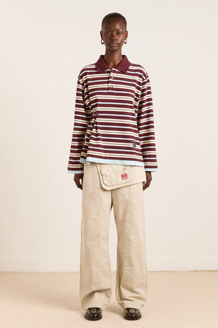 Damson Madder - Noah Rugby Chocolate Stripe - Kalifornia Jean Bar