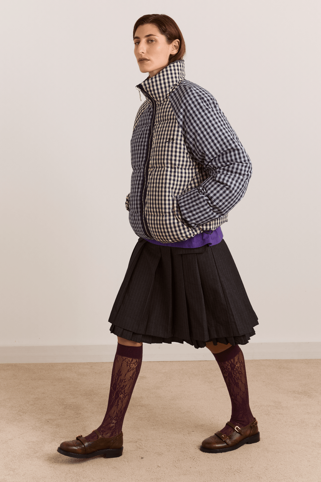Damson Madder - Opal Puffer in Mix Gingham - Kalifornia Jean Bar