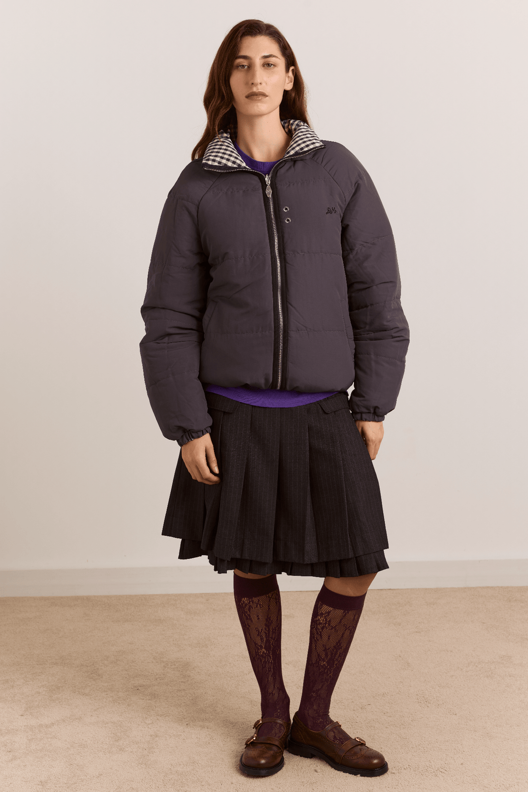 Damson Madder - Opal Puffer in Mix Gingham - Kalifornia Jean Bar