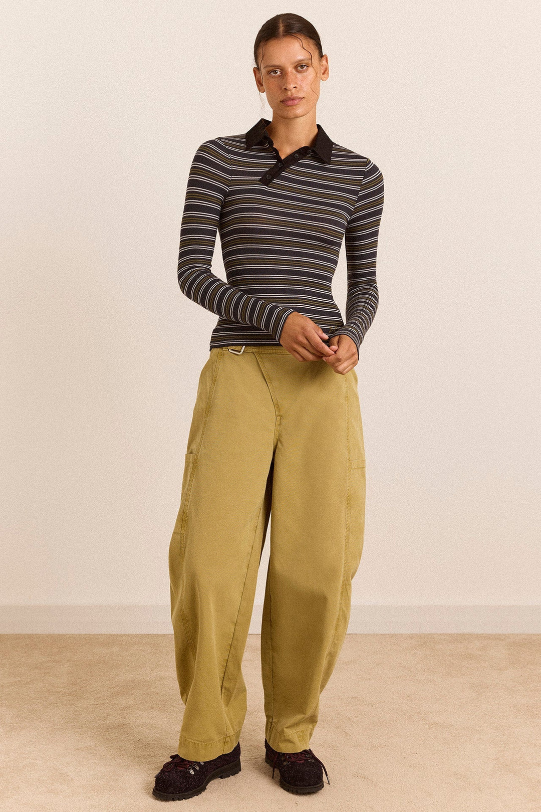 Damson Madder - Peyton Striped Polo - Kalifornia Jean Bar