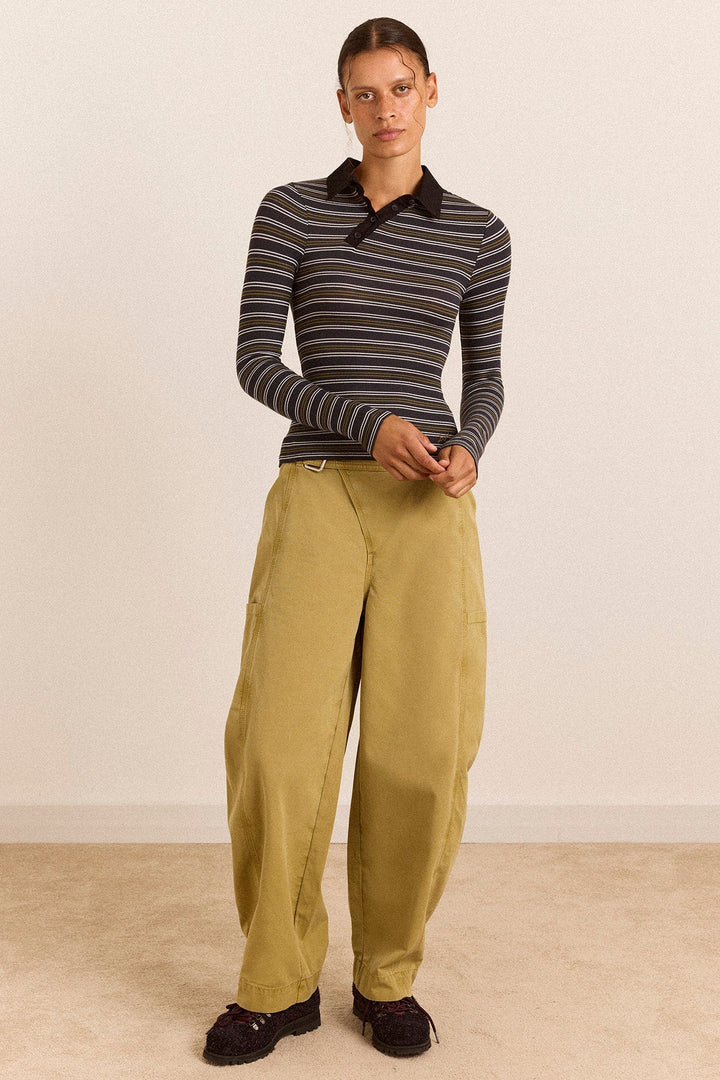 Damson Madder - Peyton Striped Polo - Kalifornia Jean Bar