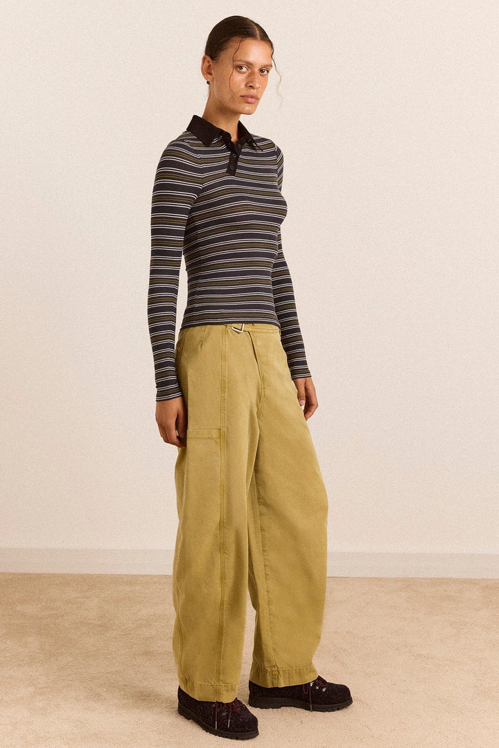 Damson Madder - Peyton Striped Polo - Kalifornia Jean Bar