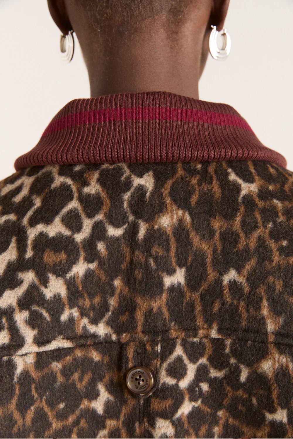 Damson Madder - Pixie Wool Bomber in Leopard - Kalifornia Jean Bar