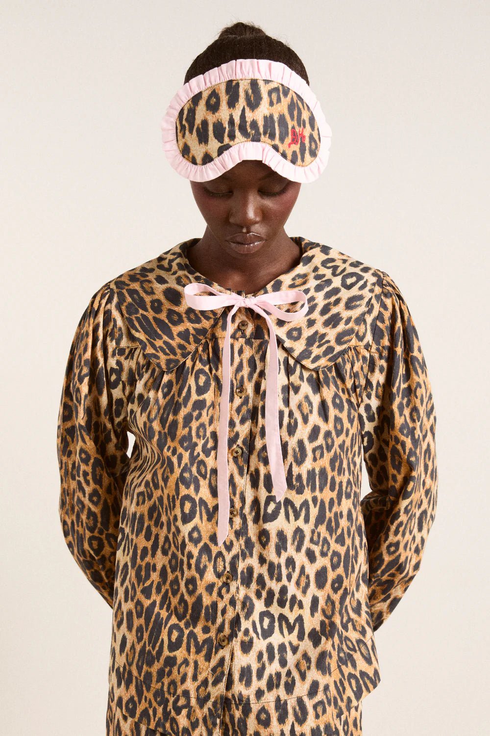 Damson Madder - PJ Eye Mask in Leopard - Kalifornia Jean Bar