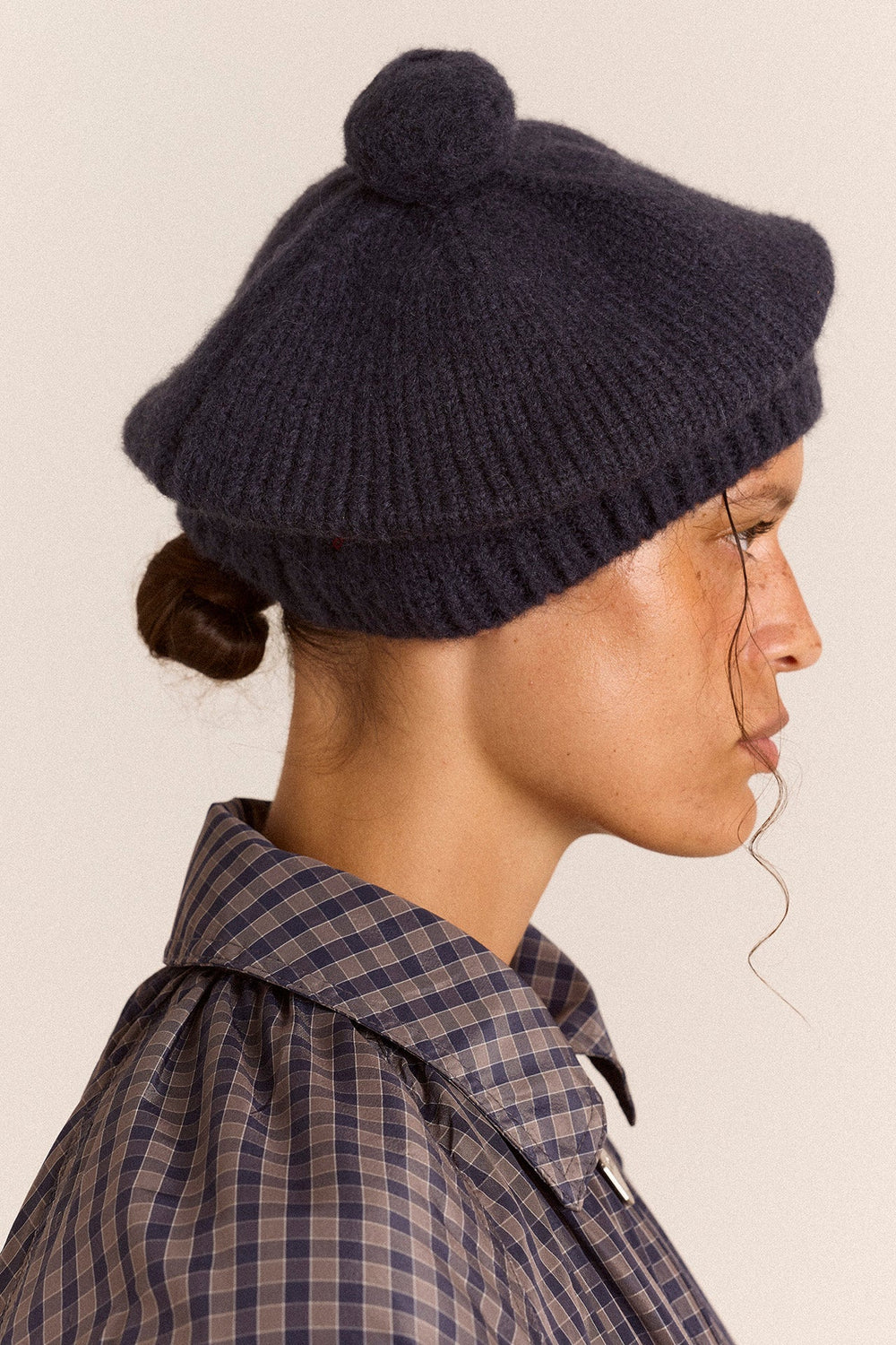 Damson Madder - Pom Pom Beret in Navy - Kalifornia Jean Bar