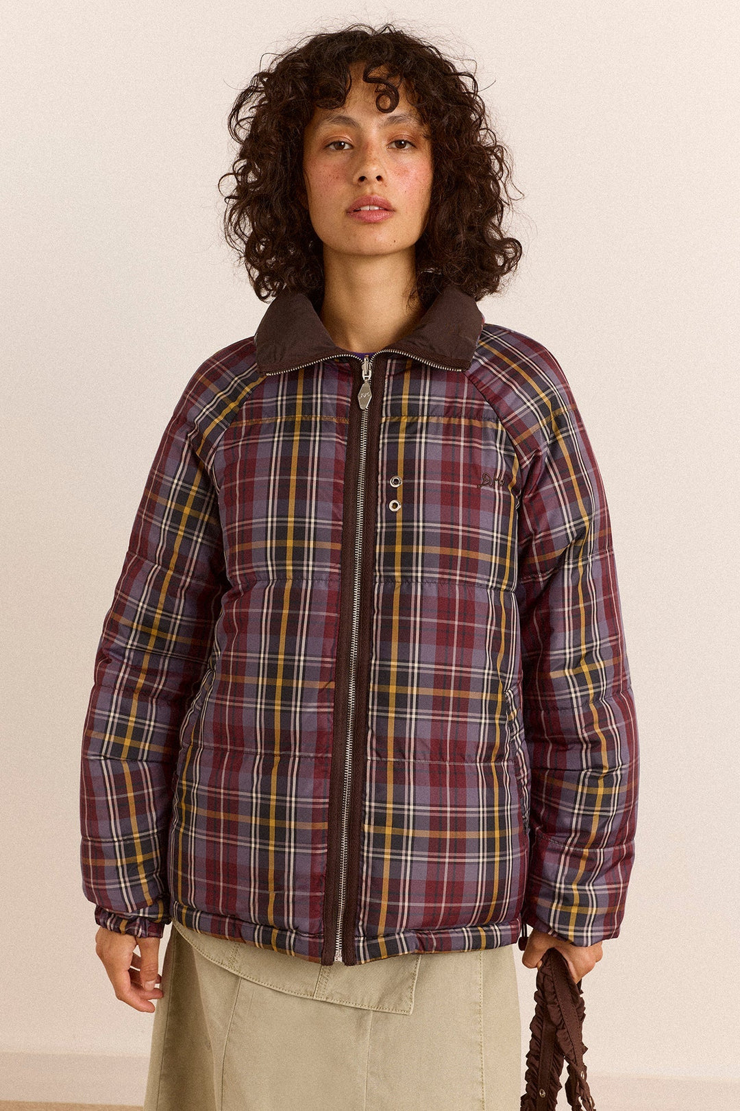 Damson Madder - Reversible Opal Puffer in Plum - Kalifornia Jean Bar