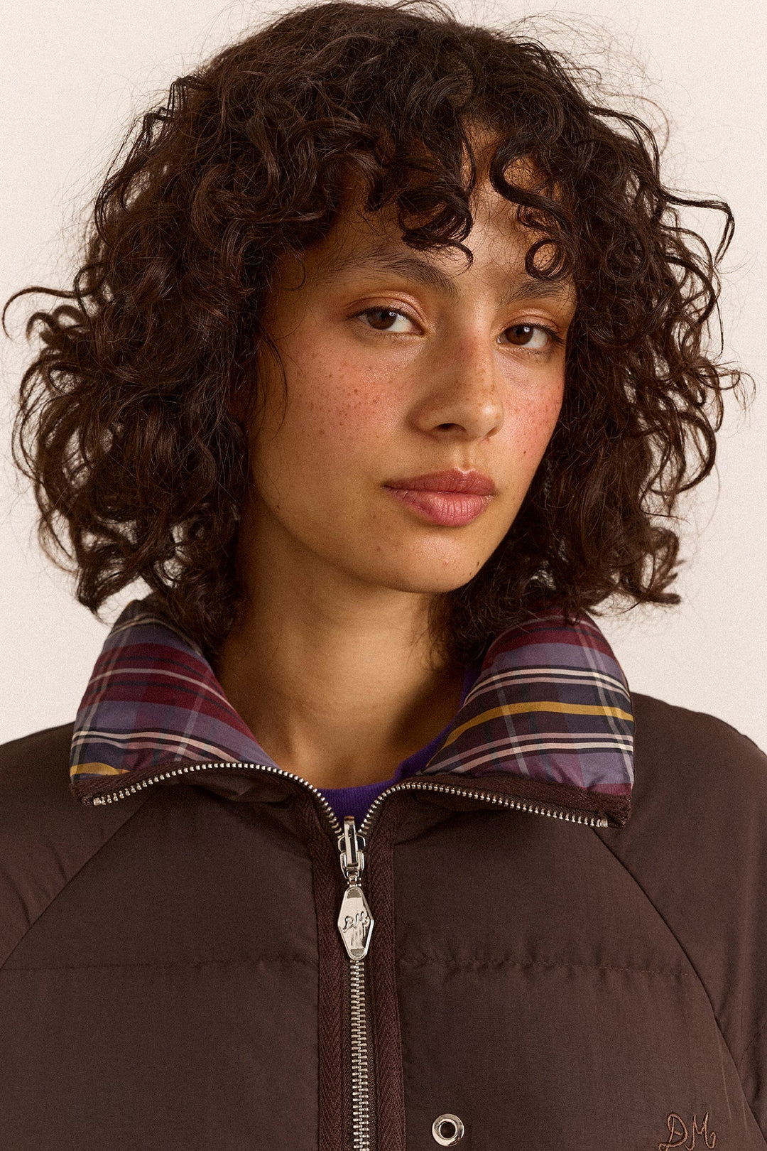 Damson Madder - Reversible Opal Puffer in Plum - Kalifornia Jean Bar