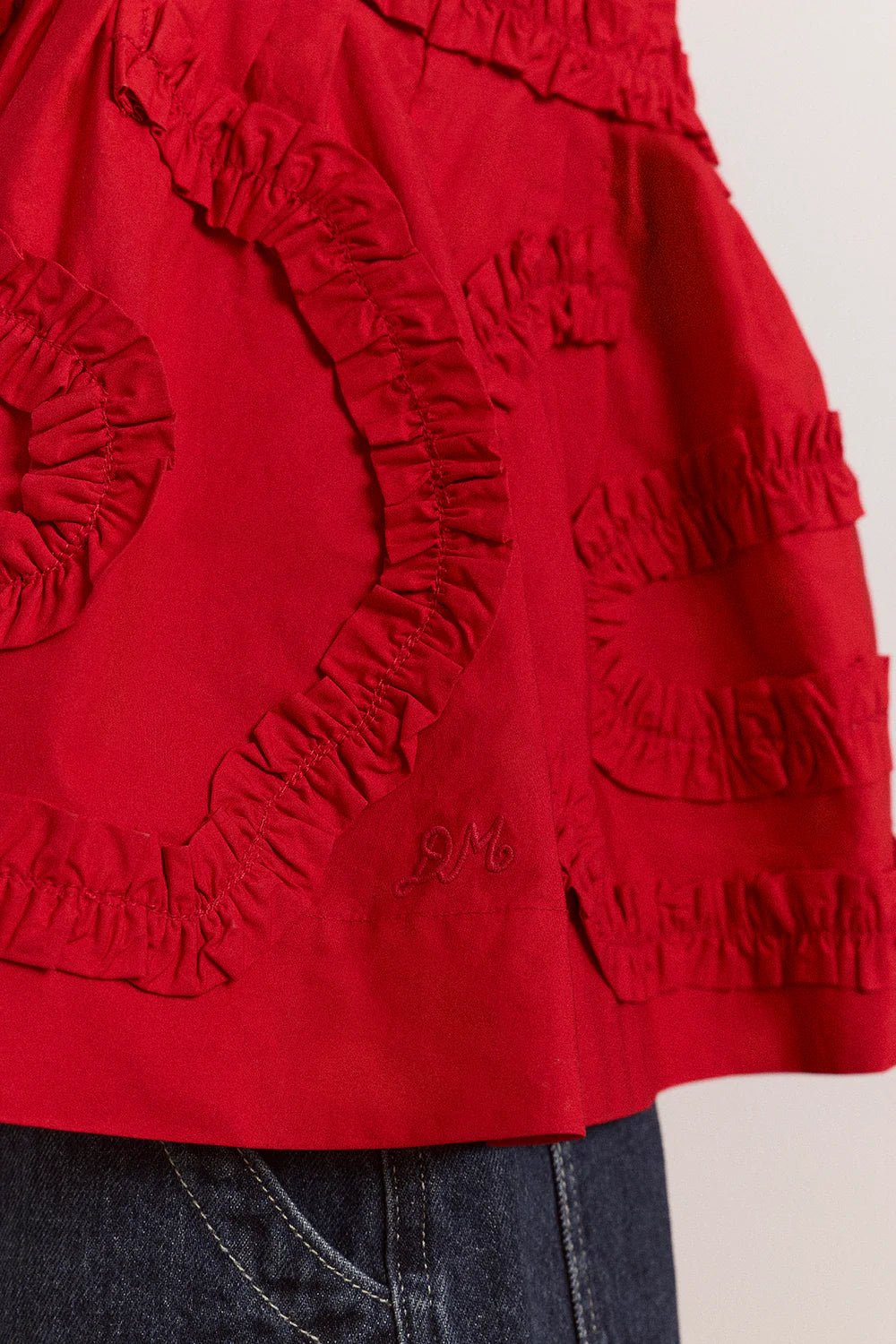Damson Madder - Stella Ruffle Cami in Red - Kalifornia Jean Bar