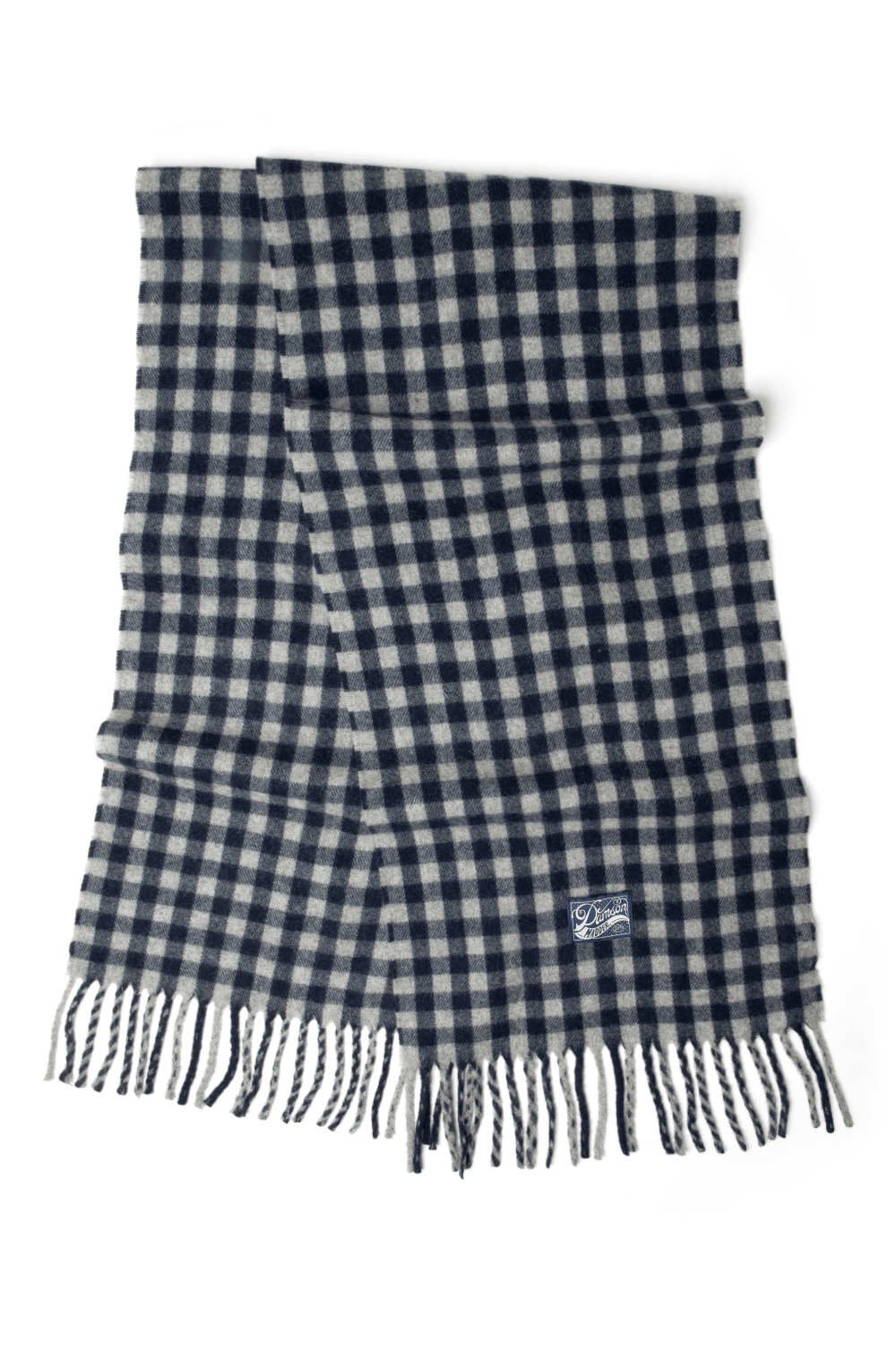 Damson Madder - Willow Gingham Wool Scarf - Kalifornia Jean Bar