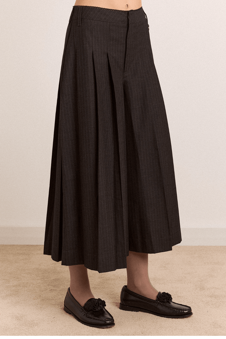 Damson Madder - Winona Striped Pleated Culotte - Kalifornia Jean Bar