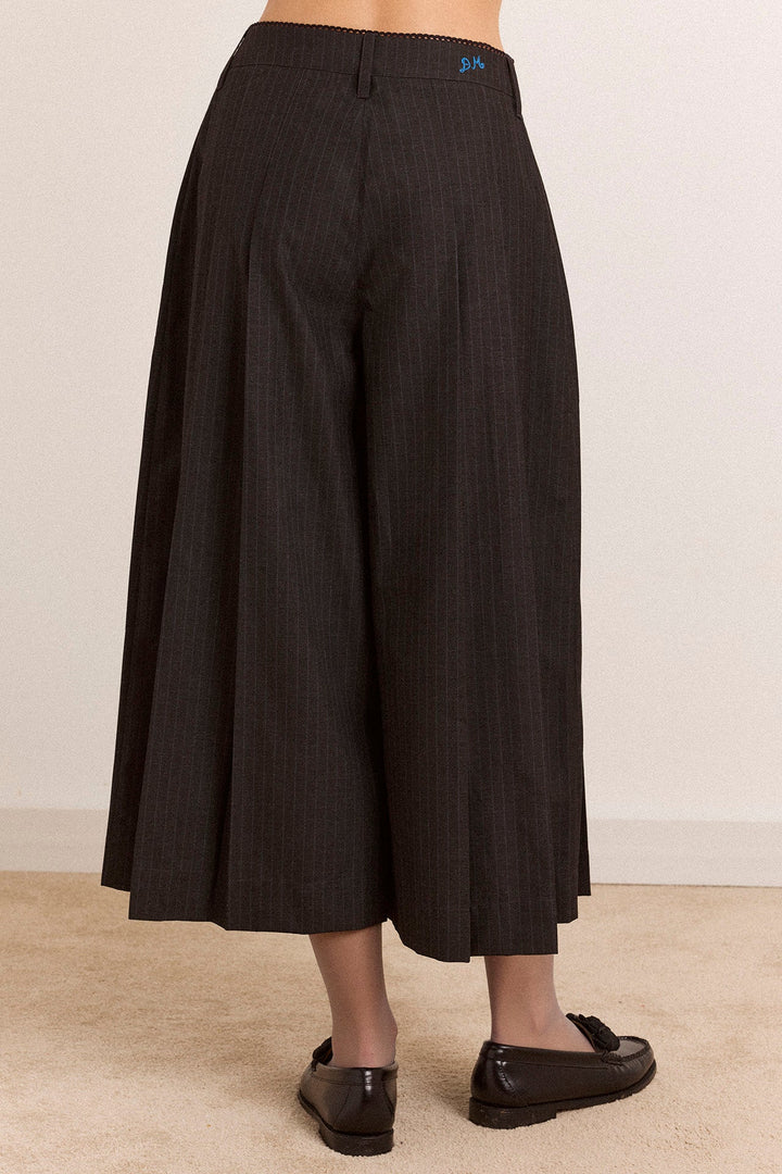 Damson Madder - Winona Striped Pleated Culotte - Kalifornia Jean Bar