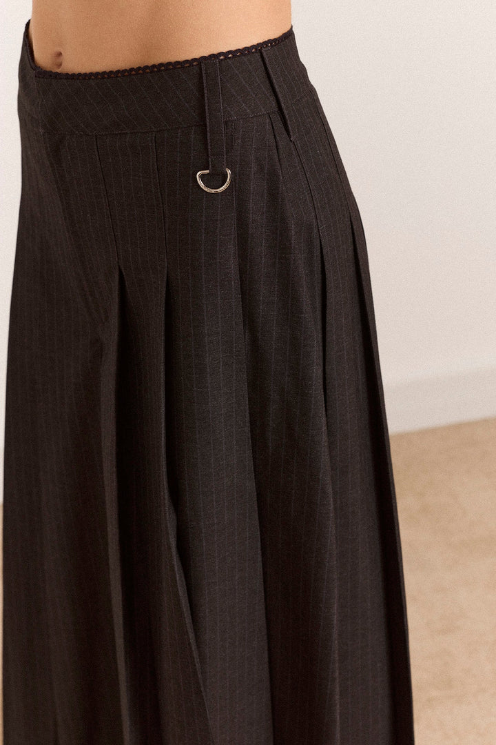 Damson Madder - Winona Striped Pleated Culotte - Kalifornia Jean Bar
