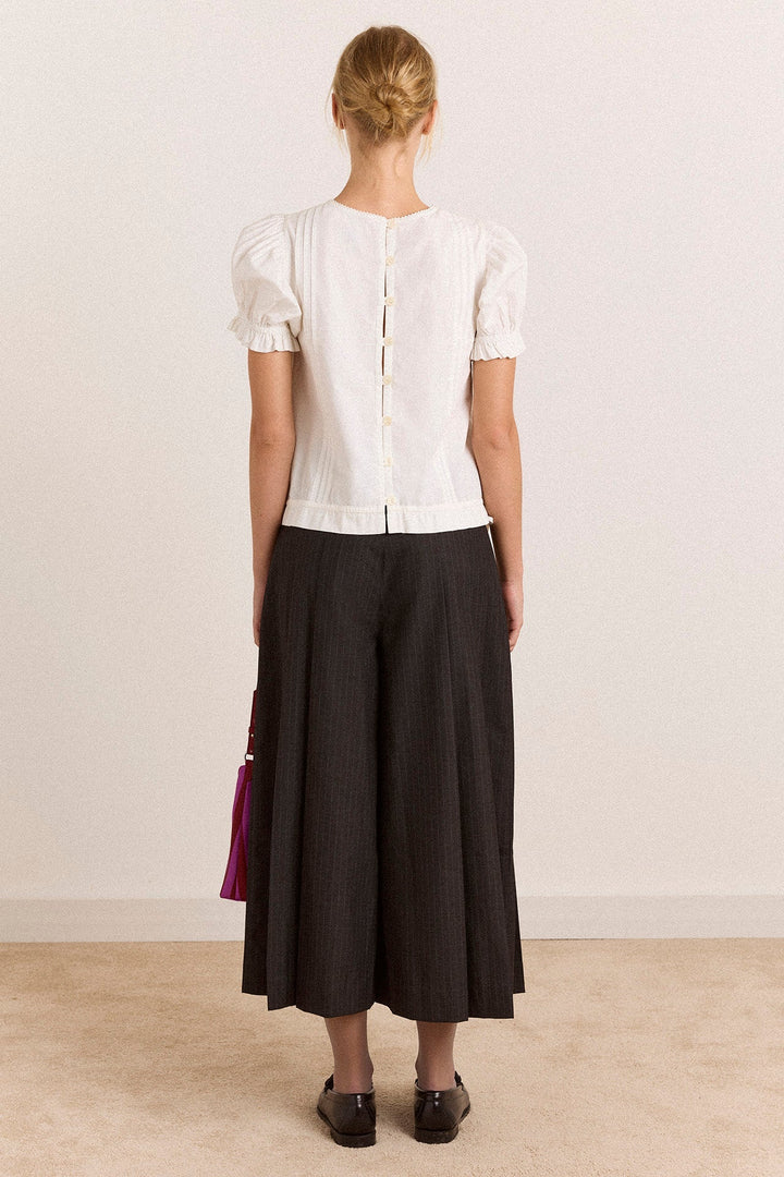 Damson Madder - Winona Striped Pleated Culotte - Kalifornia Jean Bar