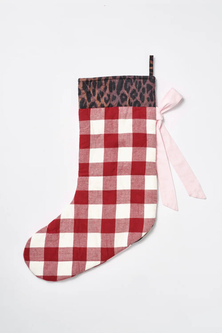 Damson Madder - Xmas Stocking Leopard Patchwork - Kalifornia Jean Bar