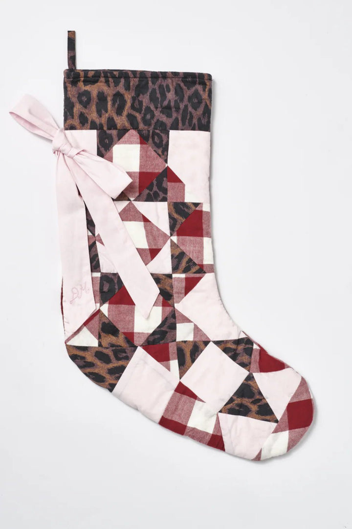 Damson Madder - Xmas Stocking Leopard Patchwork - Kalifornia Jean Bar
