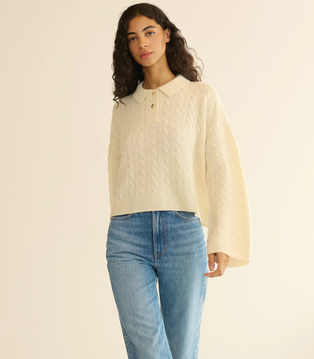 Dôen - Cambridge Cashmere Sweater Magnolia - Kalifornia Jean Bar