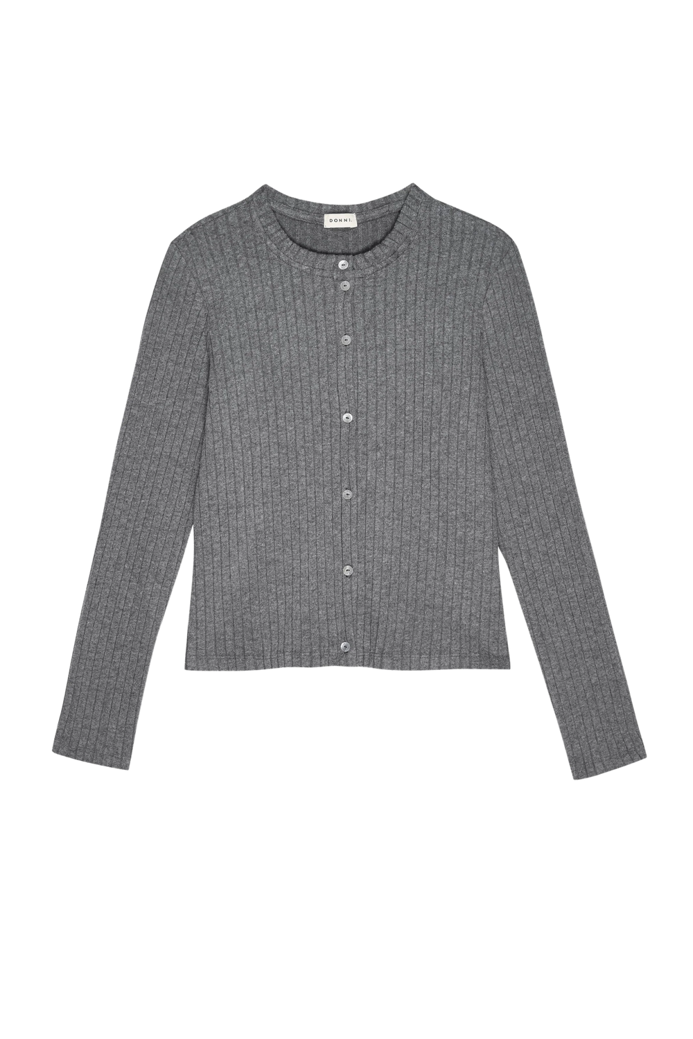 Donni - Charcoal Grey Sweater Rib Cardi - Kalifornia Jean Bar