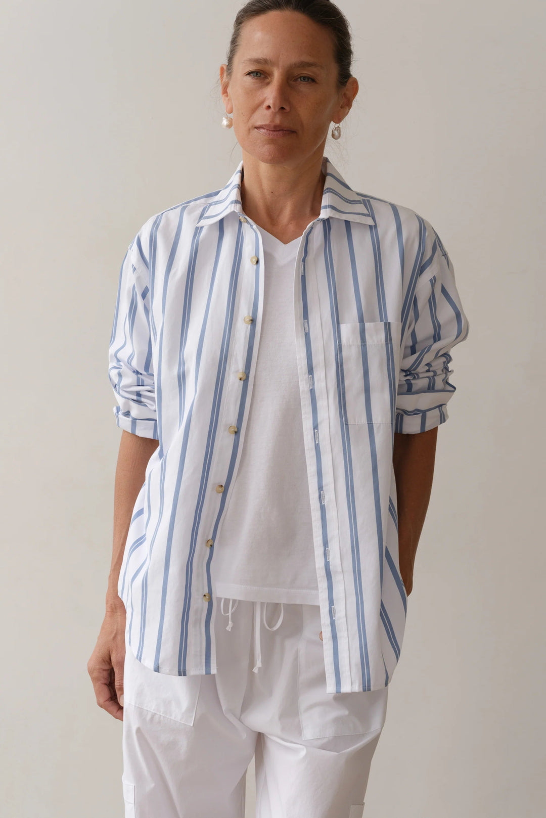 Donni - Cornflower Poplin Shirt - Kalifornia Jean Bar