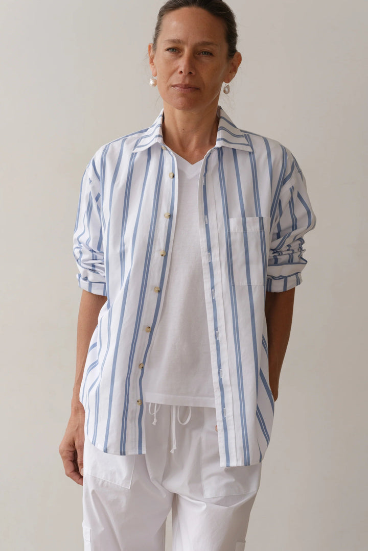 Donni - Cornflower Poplin Shirt - Kalifornia Jean Bar