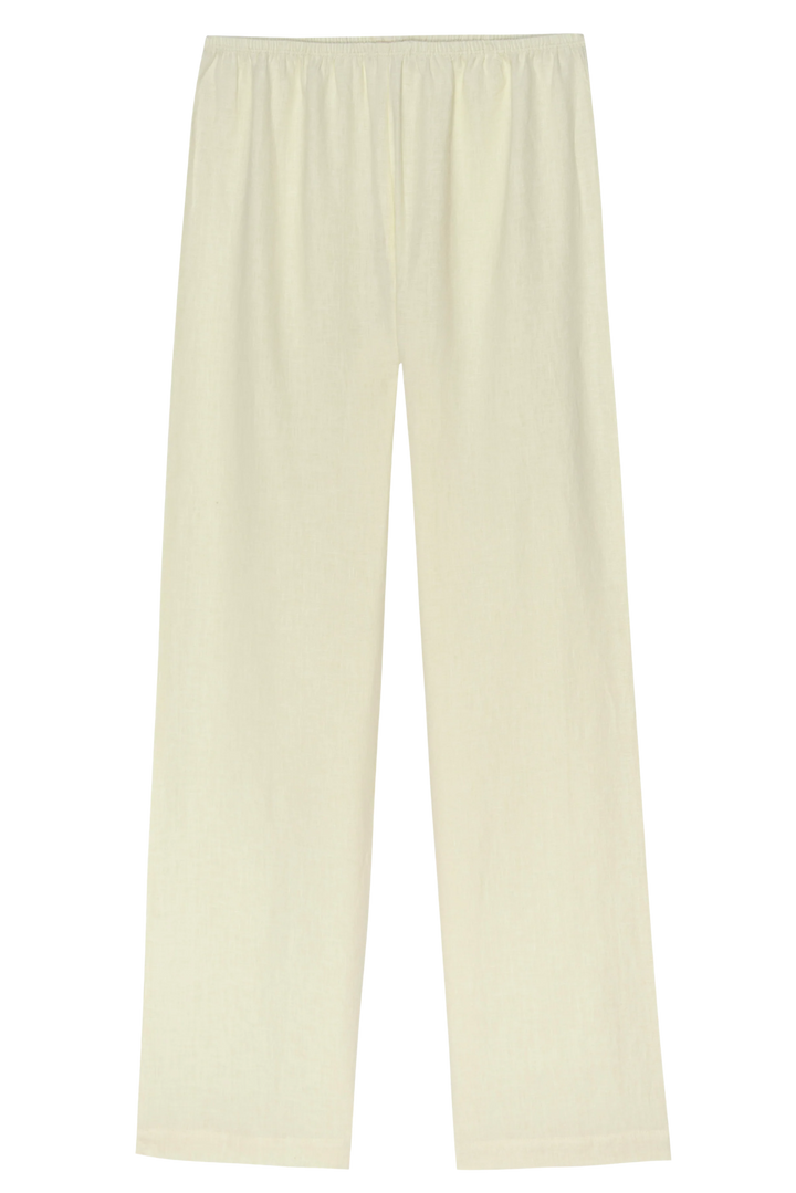 Donni - Creme Linen Simple Pant - Kalifornia Jean Bar