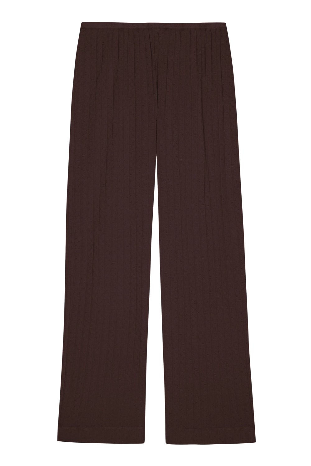 Donni - Espresso Pointelle Simple Crop Pant - Kalifornia Jean Bar