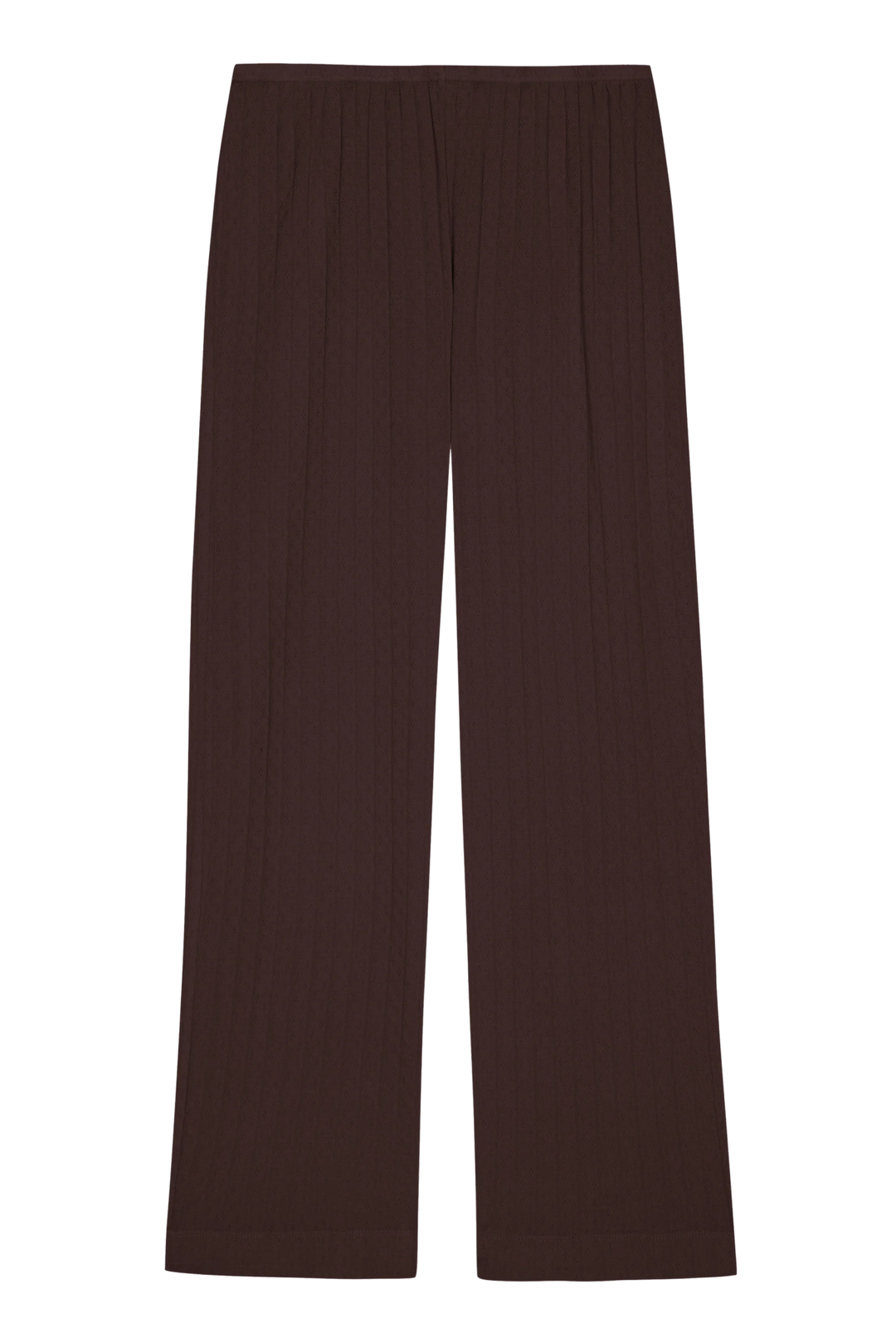 Donni - Espresso Pointelle Simple Crop Pant - Kalifornia Jean Bar