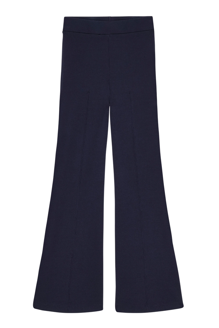 Donni - Navy Rib Kick Flare Pant - Kalifornia Jean Bar