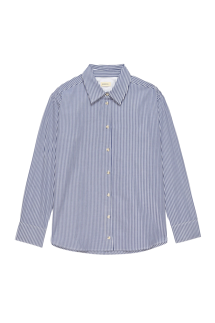 Donni - Navy Stripe Pop Shirt Button - Down - Kalifornia Jean Bar