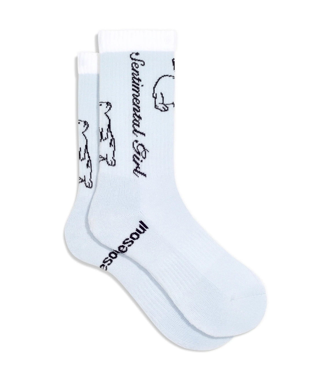 Doublesoul - Sentimental Blue High Sock - Kalifornia Jean Bar