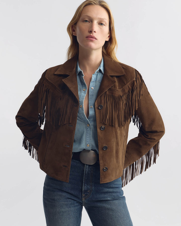Nili Lotan - Eloi Suede Jacket Hazelnut