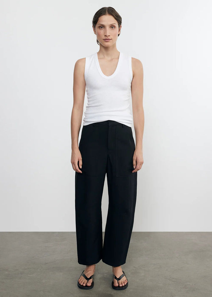 Enza Costa - Black Twill Work Pant - Kalifornia Jean Bar