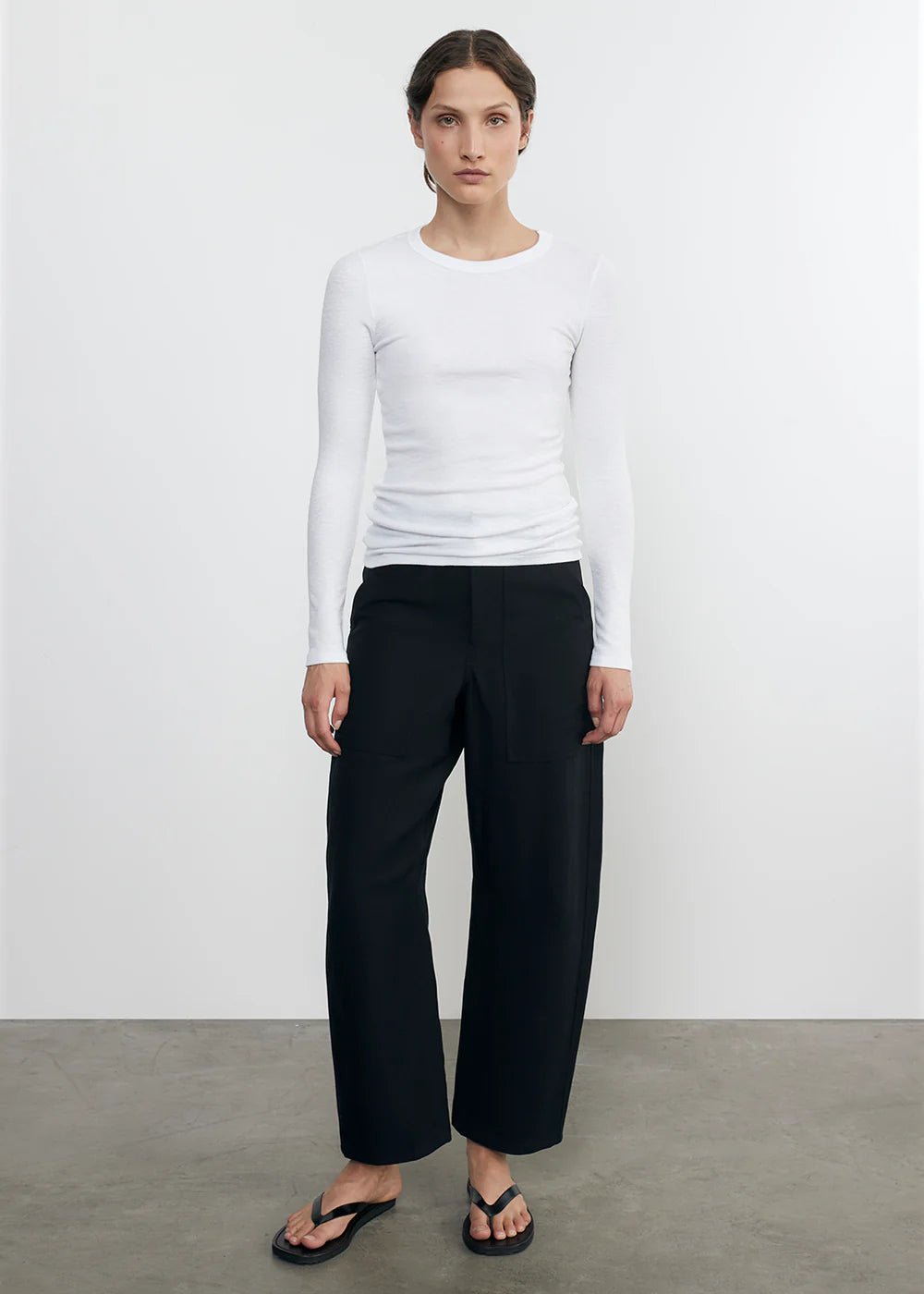 Enza Costa - Black Twill Work Pant - Kalifornia Jean Bar