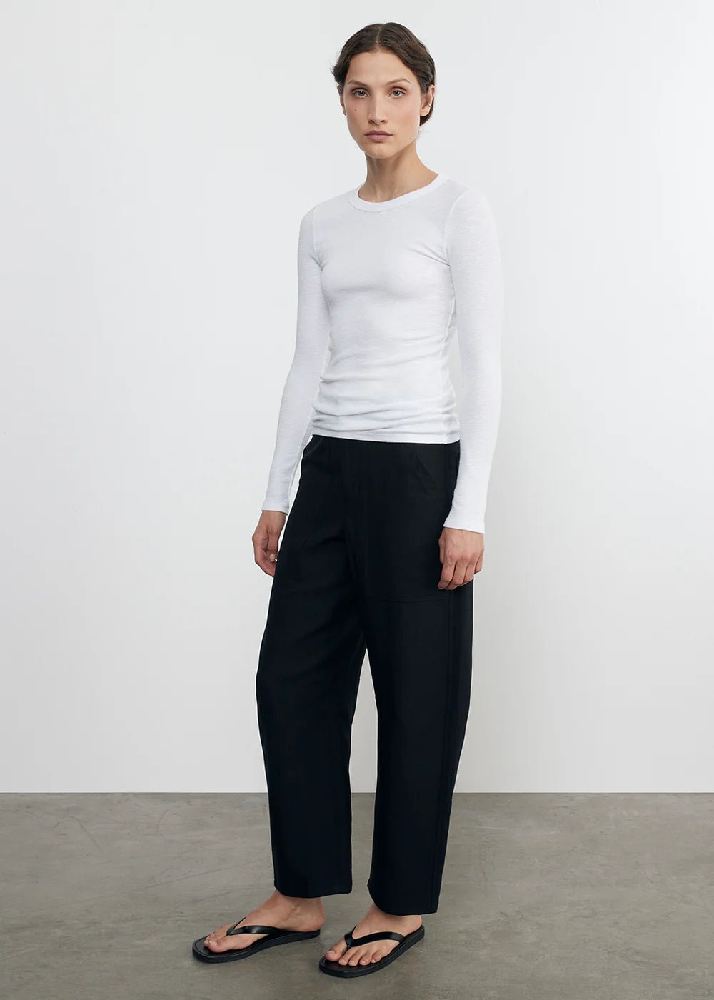 Enza Costa - Black Twill Work Pant - Kalifornia Jean Bar