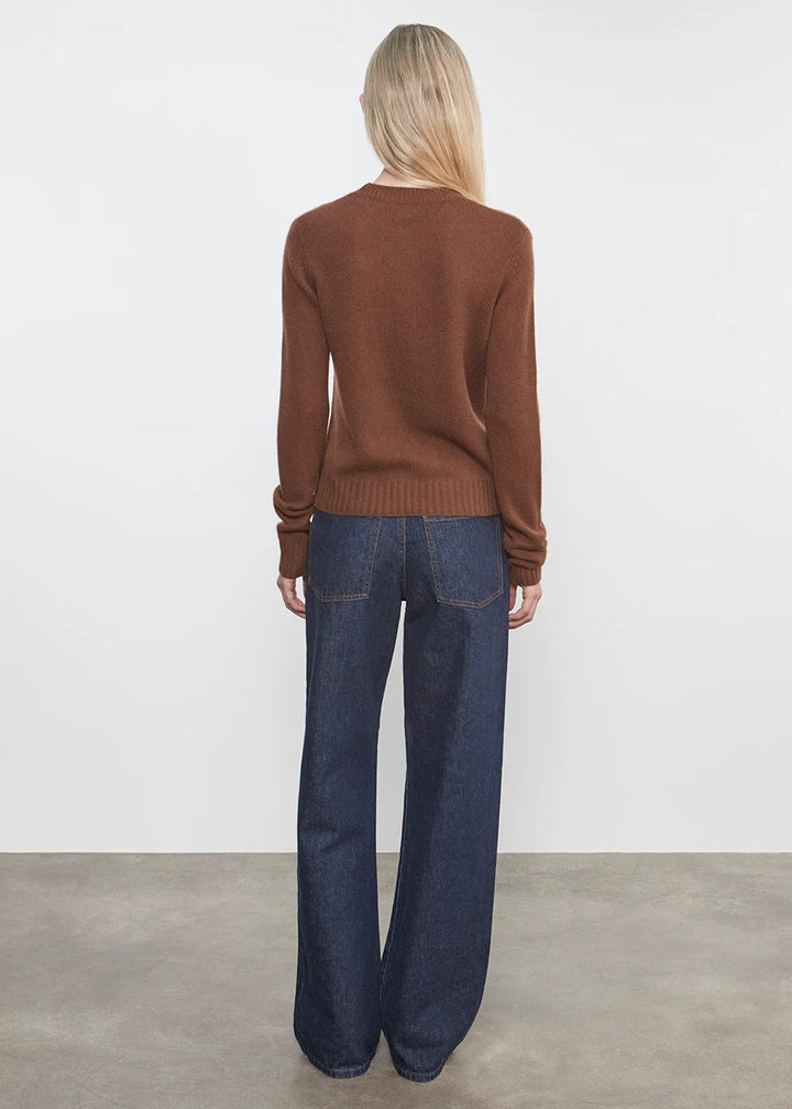 Enza Costa - Nutmeg Easy Cashmere LS Crew - Kalifornia Jean Bar