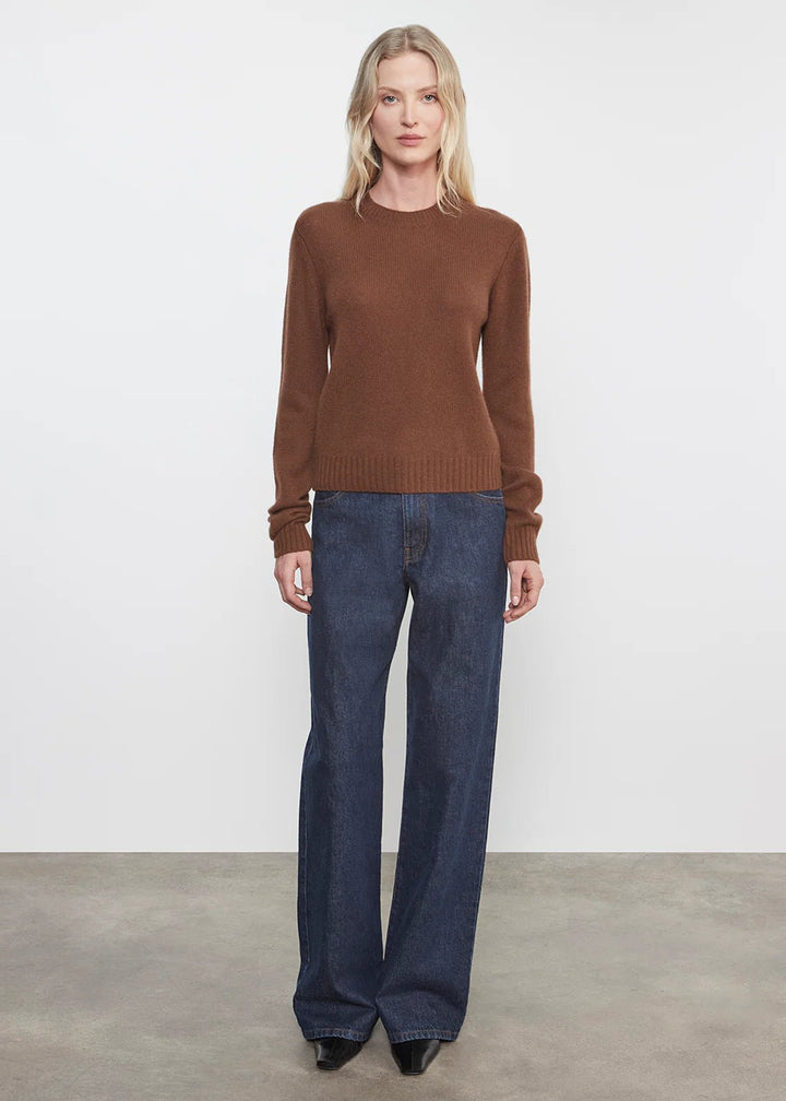 Enza Costa - Nutmeg Easy Cashmere LS Crew - Kalifornia Jean Bar