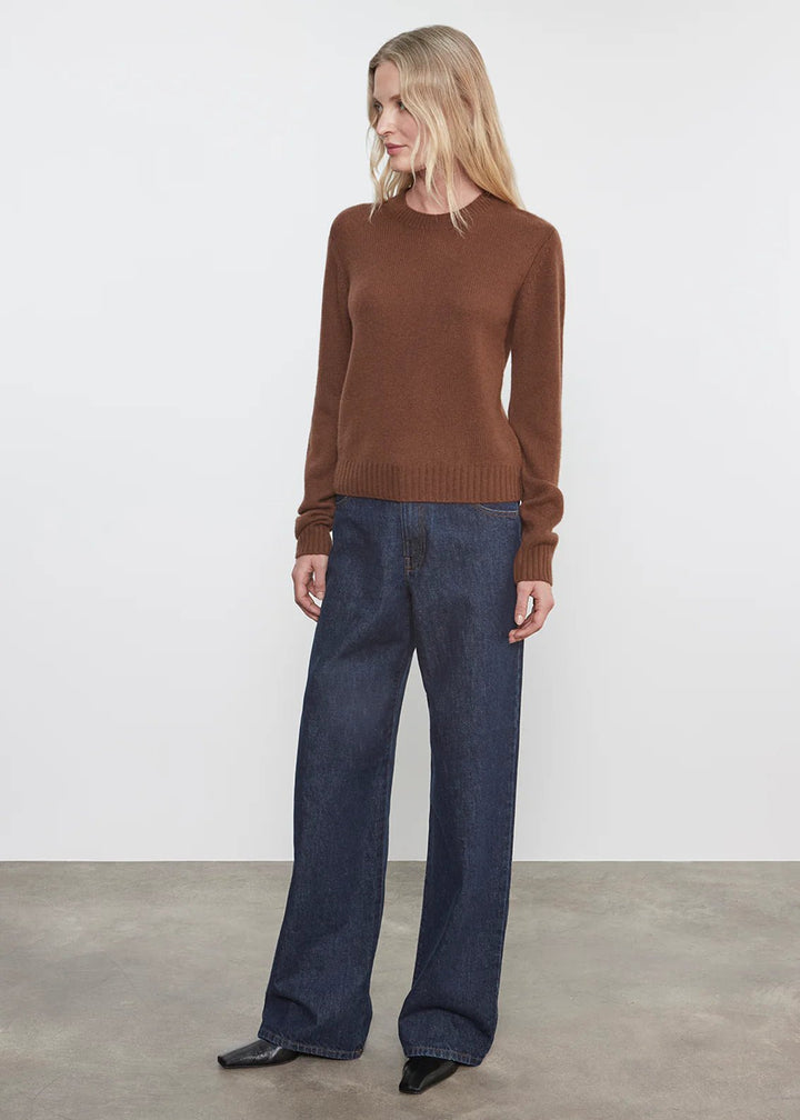 Enza Costa - Nutmeg Easy Cashmere LS Crew - Kalifornia Jean Bar