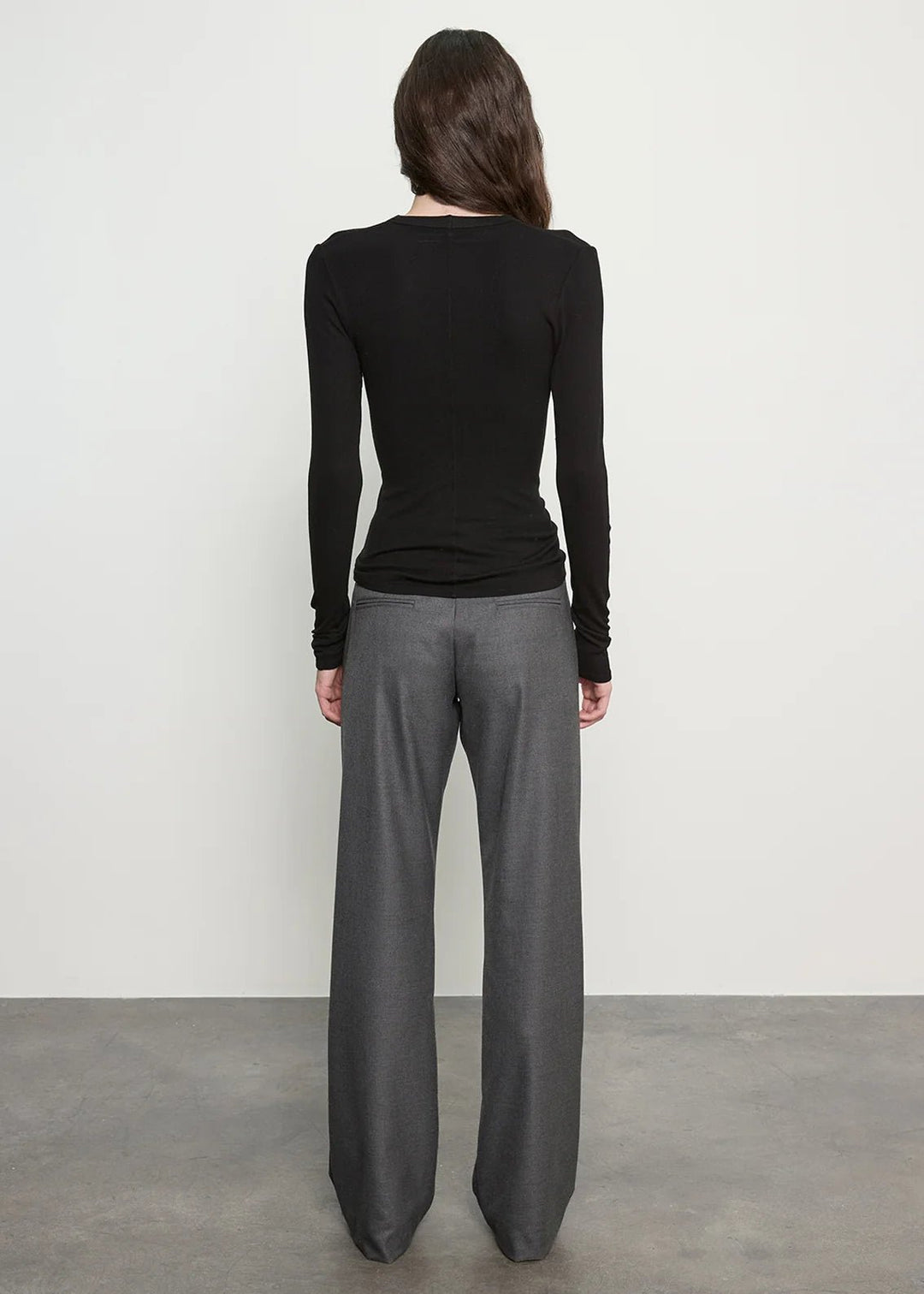 Enza Costa - Suit Minimal Trouser Dark Heather Grey - Kalifornia Jean Bar
