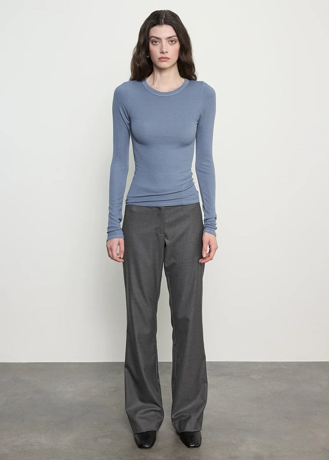 Enza Costa - Suit Minimal Trouser Dark Heather Grey - Kalifornia Jean Bar